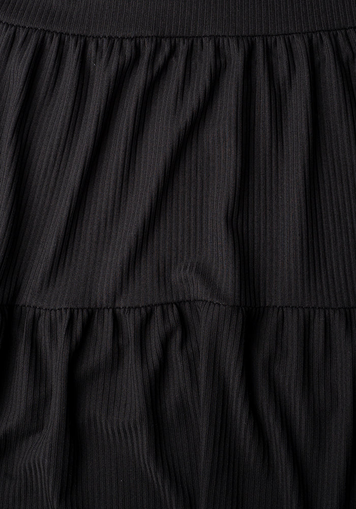 Mila Black Tiered Hem Dress