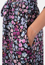 Miley Pink Ditsy Floral Midi Dress