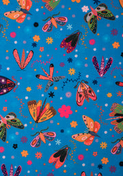 Mira Sketched Moths & Butterfly Print Midi Dress