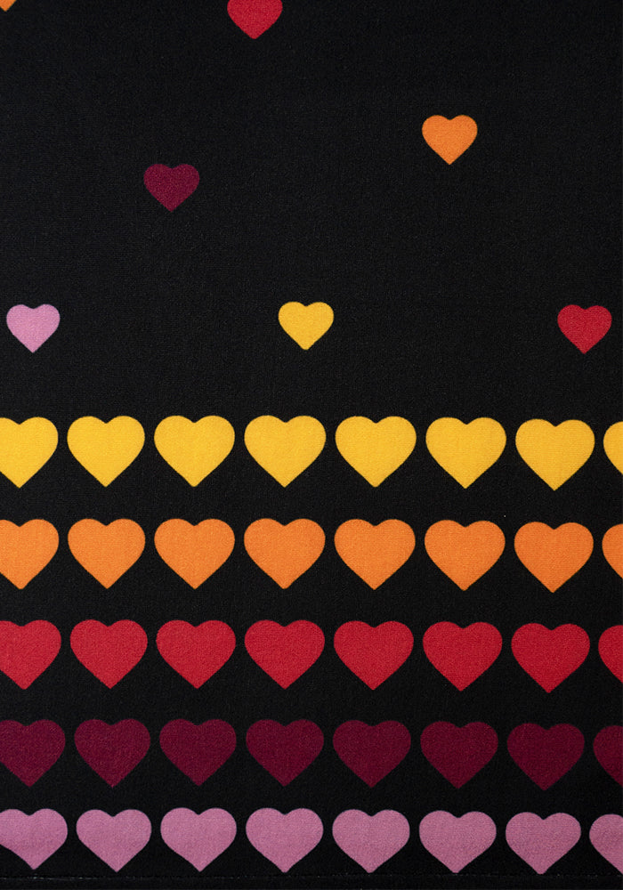 Miriam Black Rainbow Heart Print Dress