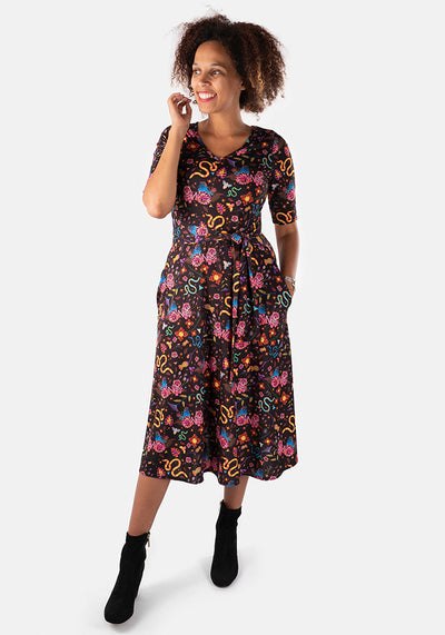 Mischa Tiger Print Midi Dress