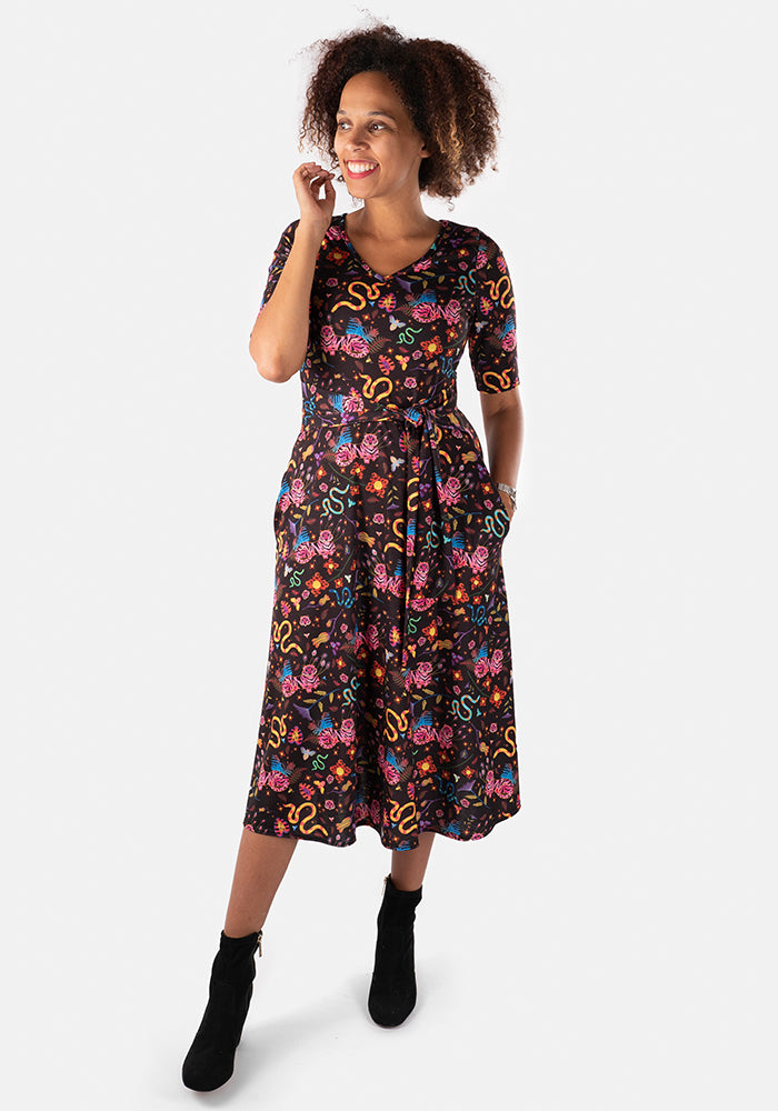 Mischa Tiger Print Midi Dress