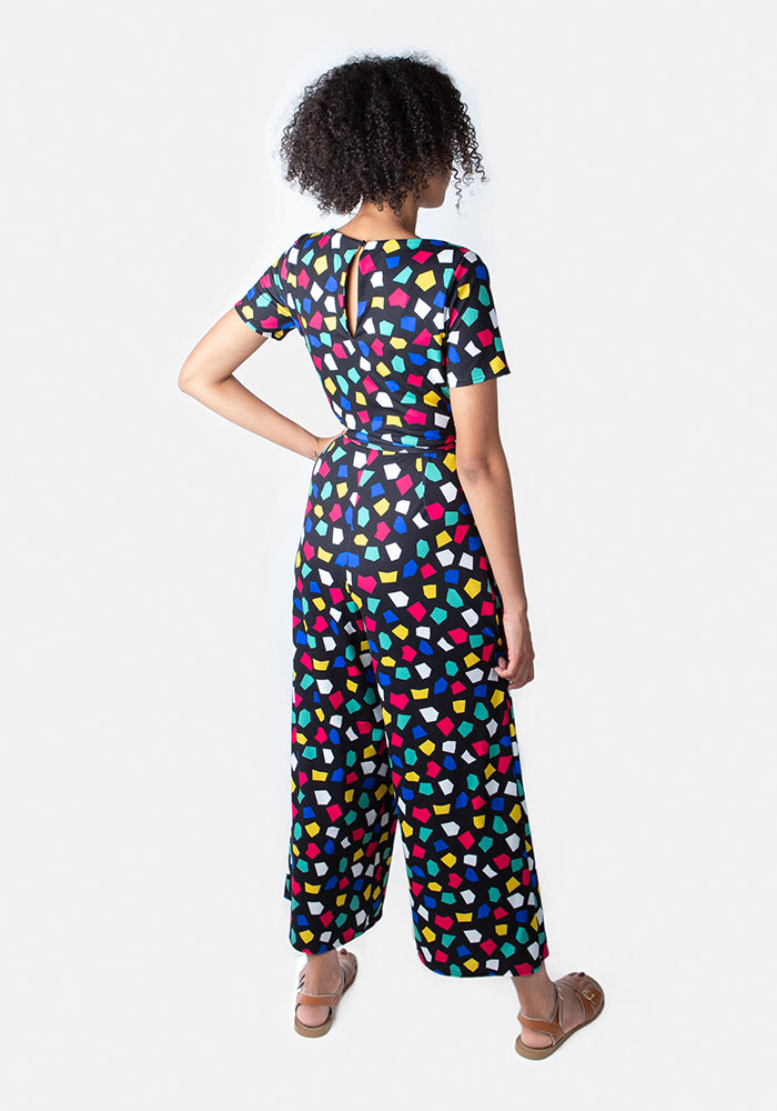 Mo Mosaic Print Culotte Jumpsuit