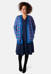 Multicoloured Stripe Knit Cardigan