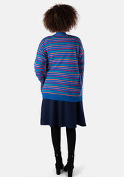 Multicoloured Stripe Knit Cardigan