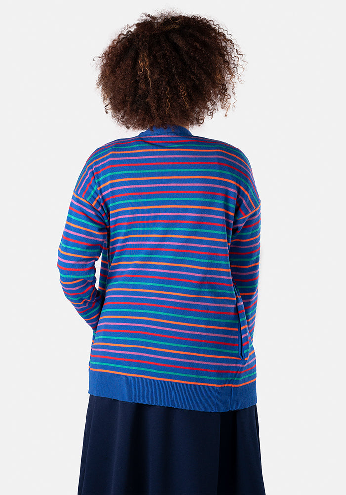 Multicoloured Stripe Knit Cardigan