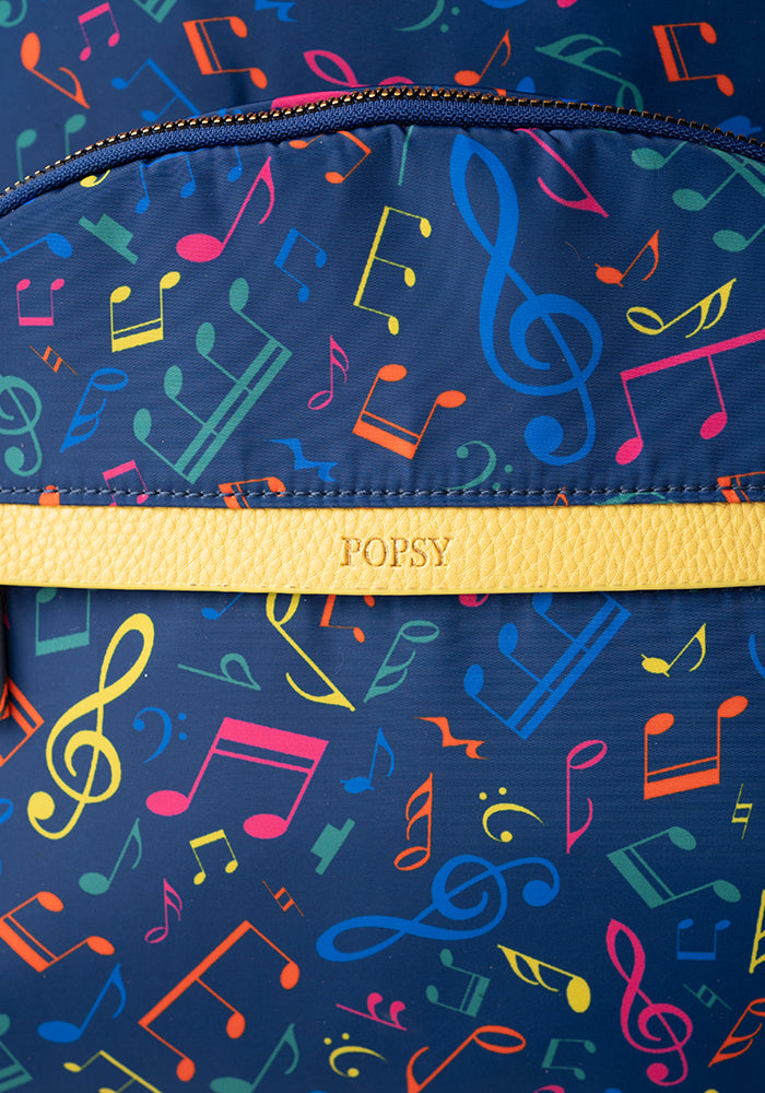 Musical Notes Print Rucksack