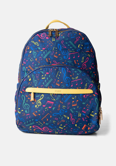 Musical Notes Print Rucksack