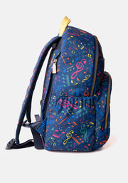 Musical Notes Print Rucksack
