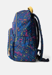 Musical Notes Print Rucksack