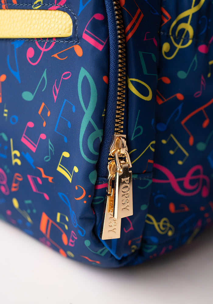 Musical Notes Print Rucksack