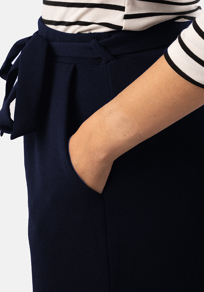 Fourth angle of Myleene Navy 3 and 4 Leg Trouser