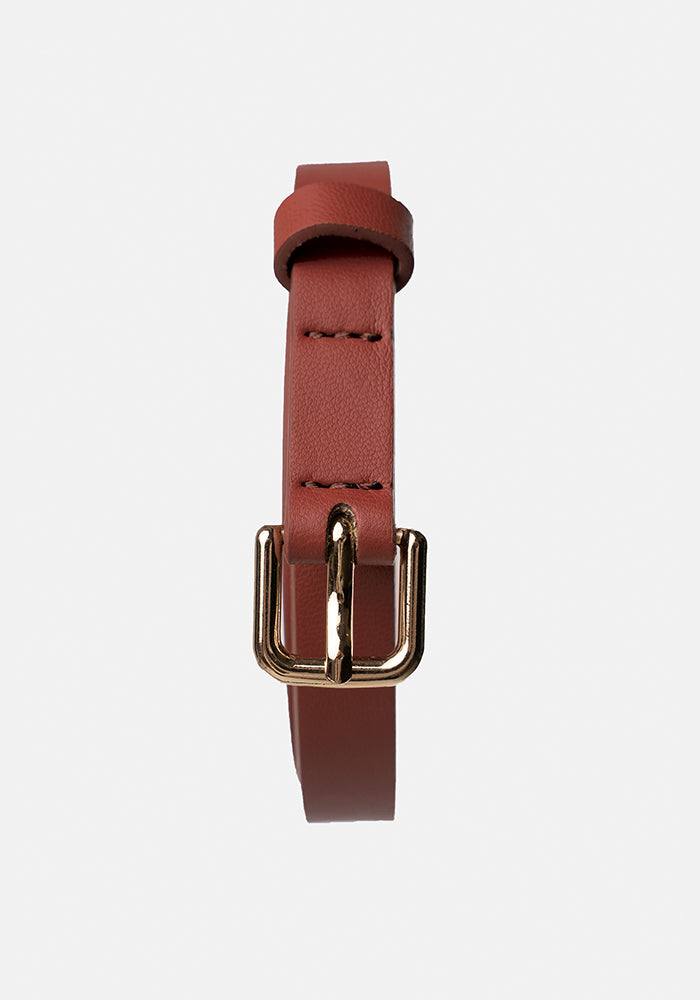 Front view of Auburn Statement PU Belt