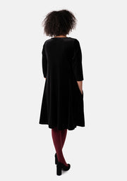 Rayne Black Velvet Dress