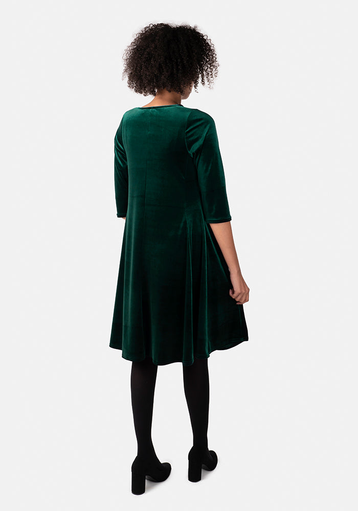 Rayne Green Velvet Dress