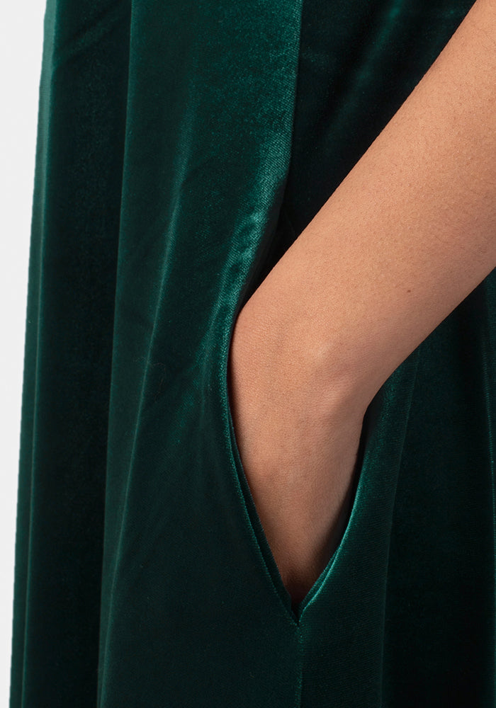 Rayne Green Velvet Dress