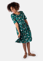 Nanny Grazing Goat Print Dress