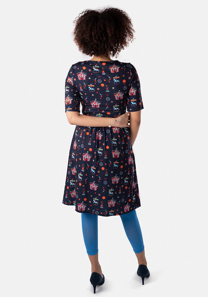 Natalia Fairground Print Dress