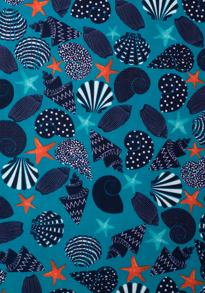 Nautilus Sea Shells Print Culotte Jumpsuit