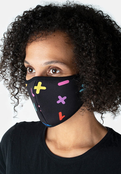 3 Layer Numbers Print Reversible Face Cover (Joanne)