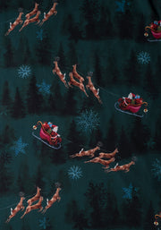Rudolph Santas Sleigh Print Dress