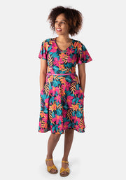 Nicola Tropical Floral Print Dress
