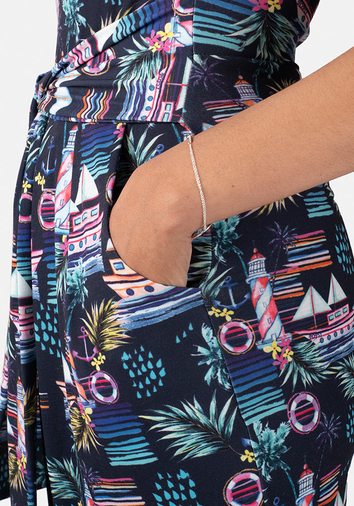 Oceiana Coastal Print Dress