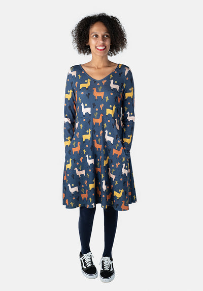 Olivia Llama Print Dress