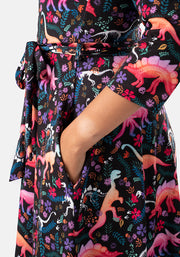 Onyx Spooky Dinosaur Print Dress