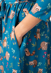 Oreo Raccoons Print Dress