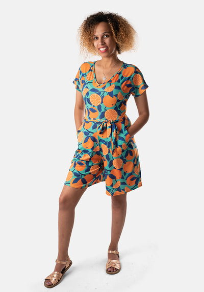 Oriana Oranges Print Playsuit