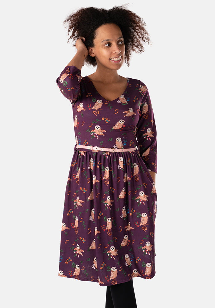 Otus Pretty Owl Print Dress