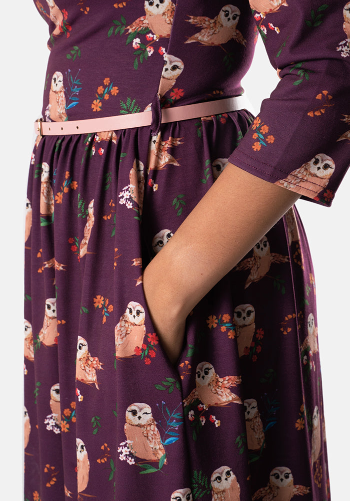 Otus Pretty Owl Print Dress