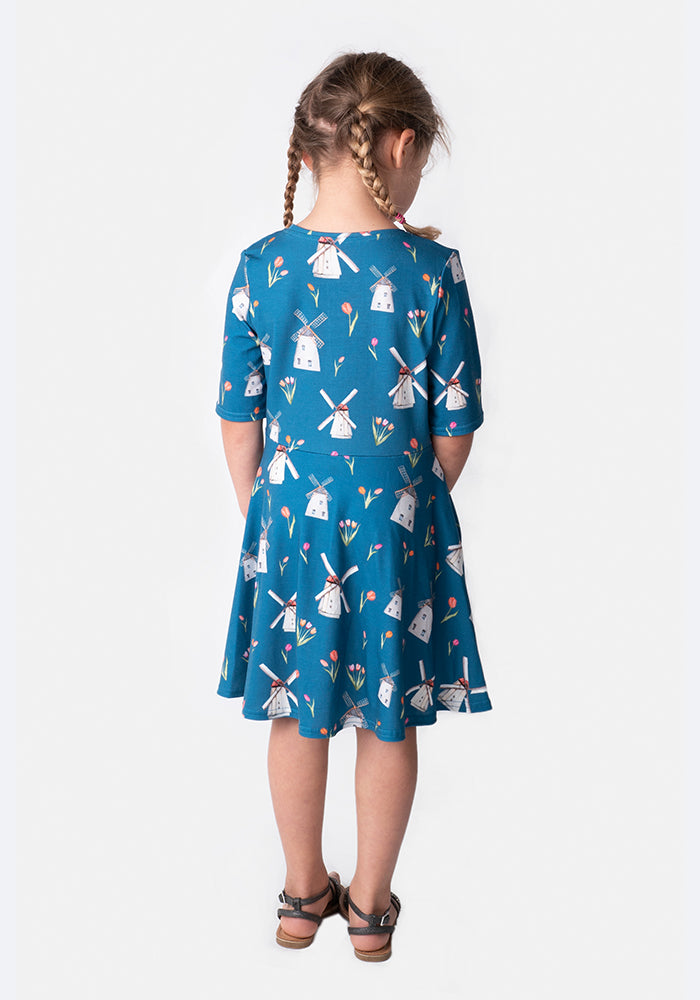 Tamara Children's Windmill Print Dress