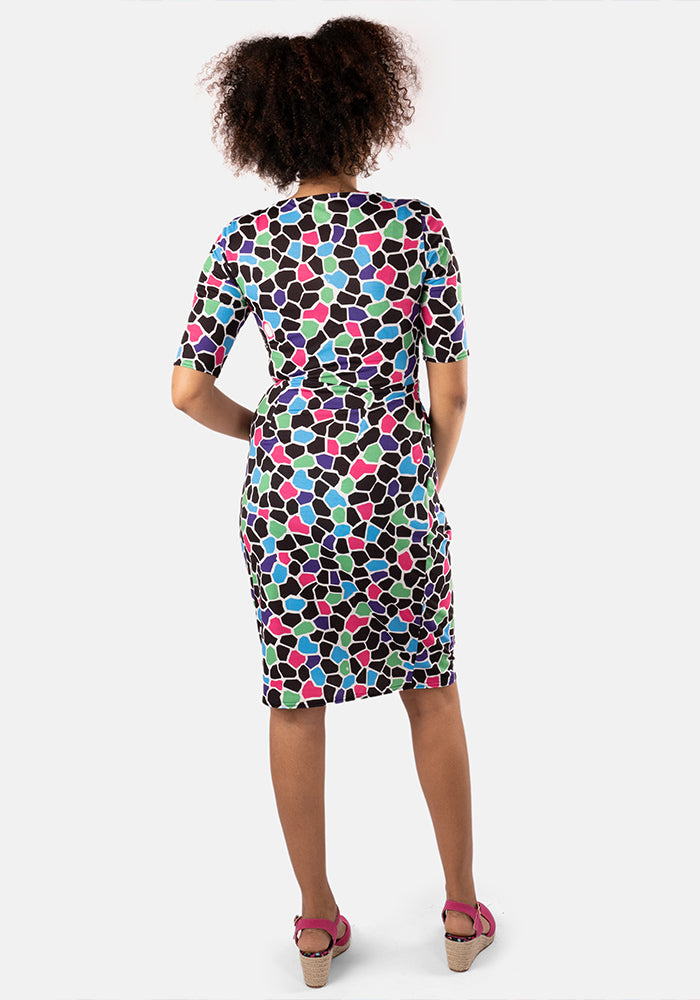 Paityn Abstract Giraffe Print Dress