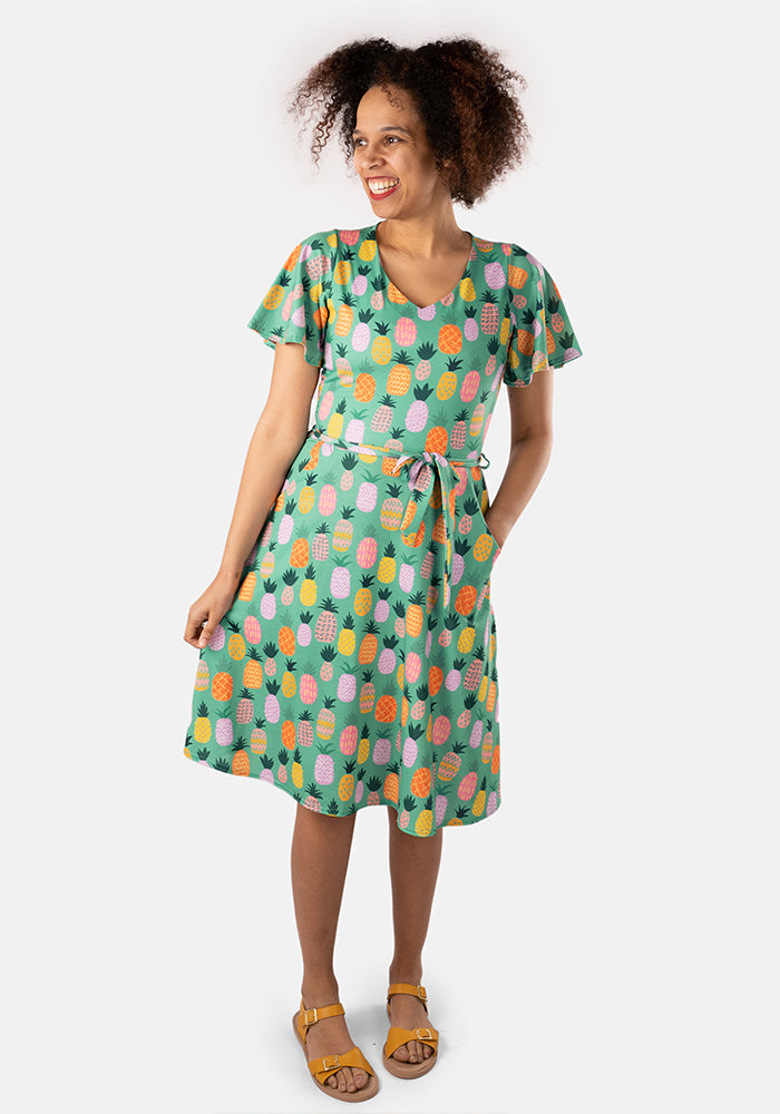 Penele Pineapples Print Dress – Popsy Clothing