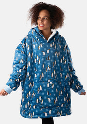 Popsy Pop-On Oversize Penguin Print Hoodie