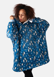 Popsy Pop-On Oversize Penguin Print Hoodie
