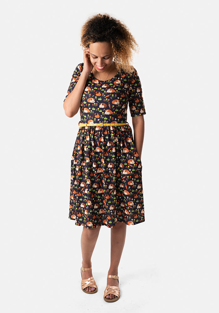 Petra Guinea Pig Print Dress – Popsy Clothing