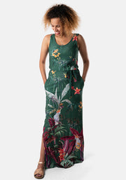 Pheadra Tropical Cockatoo Print Maxi Dress