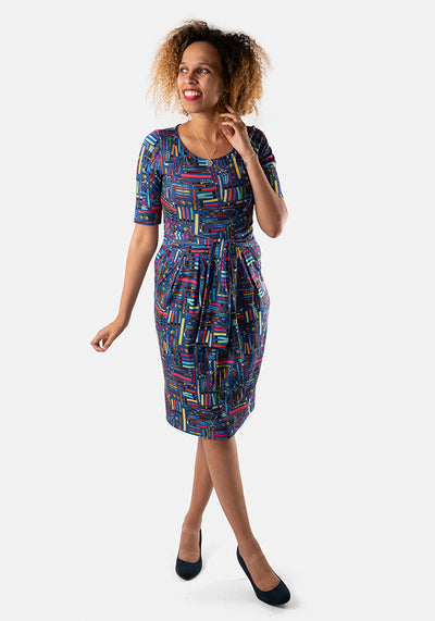 Pia Stationery Print Dress