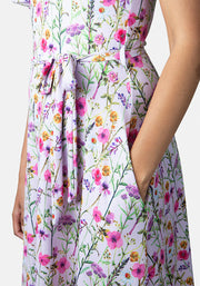 Kayla Lilac Floral Print Dress