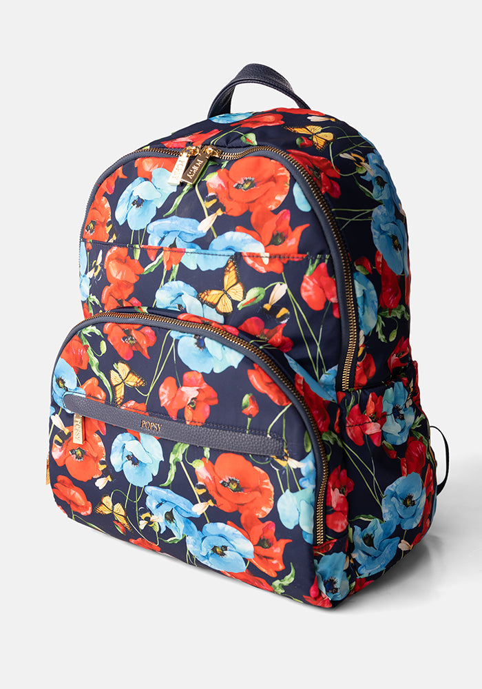 Poppy Print Rucksack