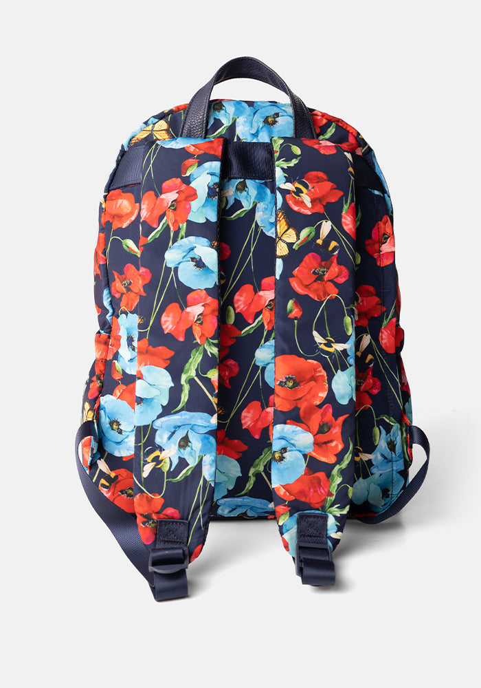 Poppy Print Rucksack