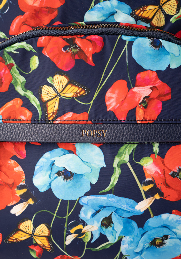 Poppy Print Rucksack