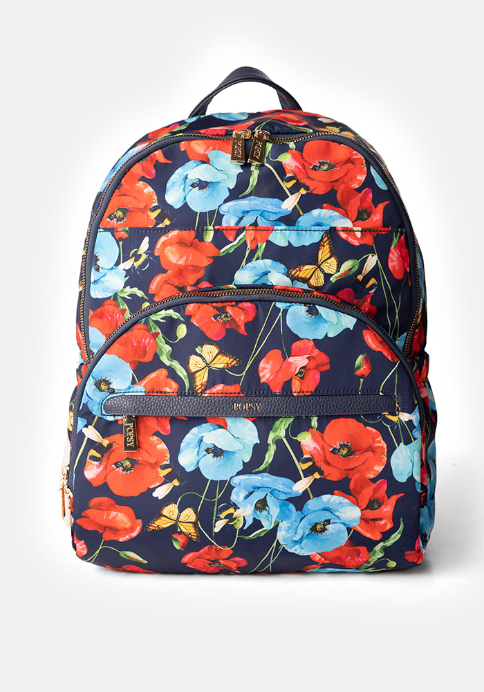 Poppy Print Rucksack