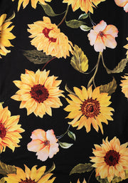 Precious Large Sunflower Print Culotte Jumpsuit