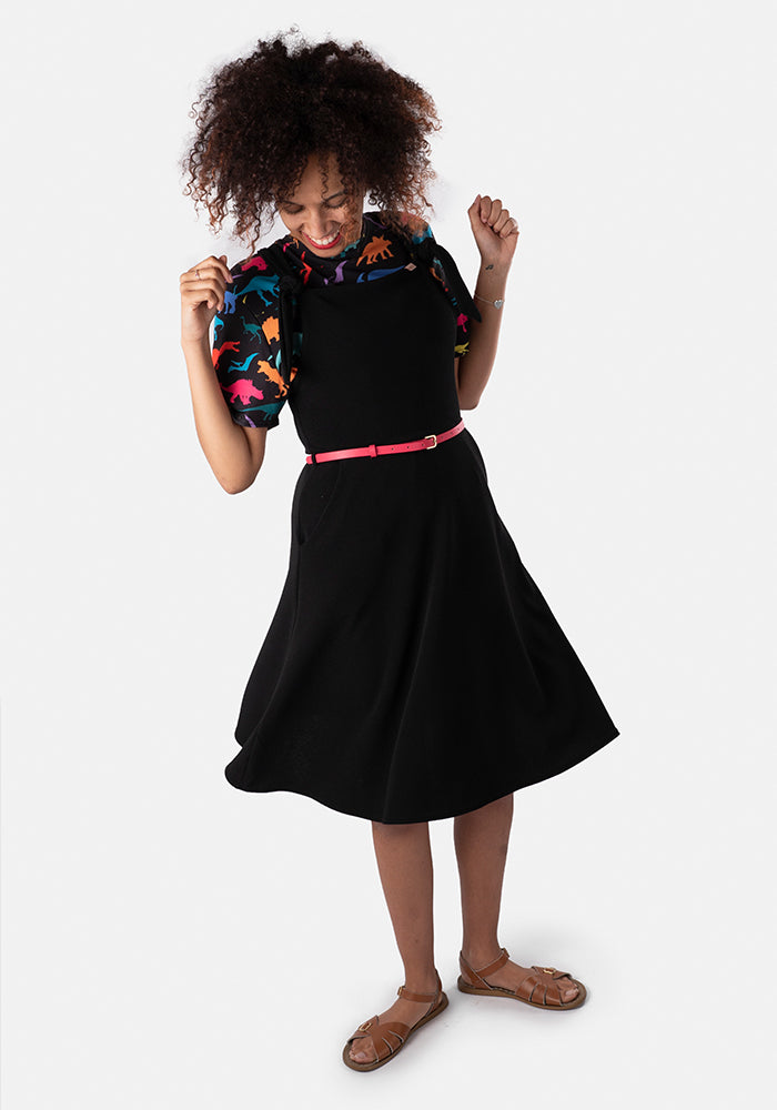 Sixth angle of Prisha Black Pinafore