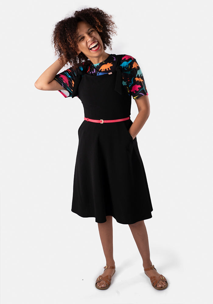 Fifth angle of Prisha Black Pinafore