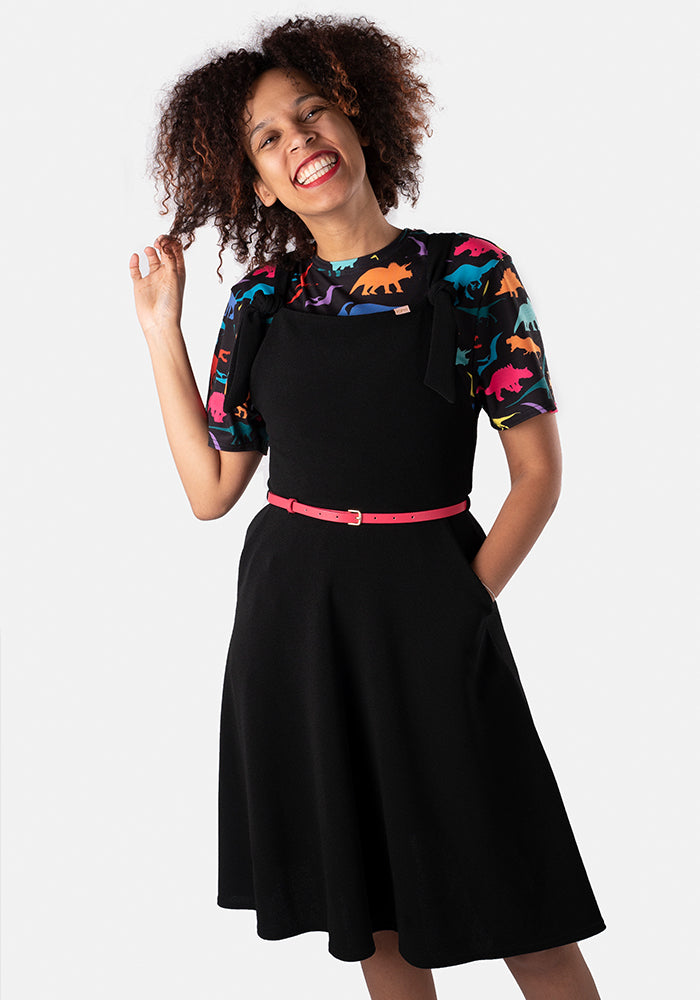 Seventh angle of Prisha Black Pinafore